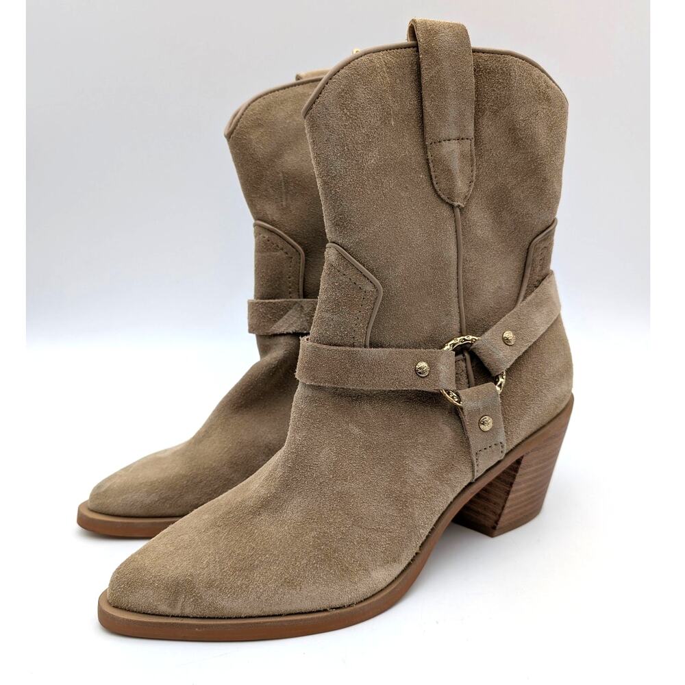 Dolce Vita Kenzen Western Harness Boots Women's Dark Taupe Size US8.5 EU39